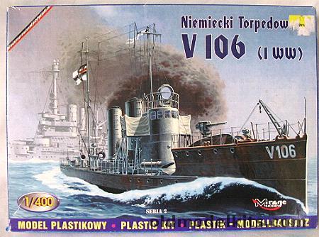 Mirage Hobby 1/400 WWI German Torpedo Boat V106, 40028 plastic model kit